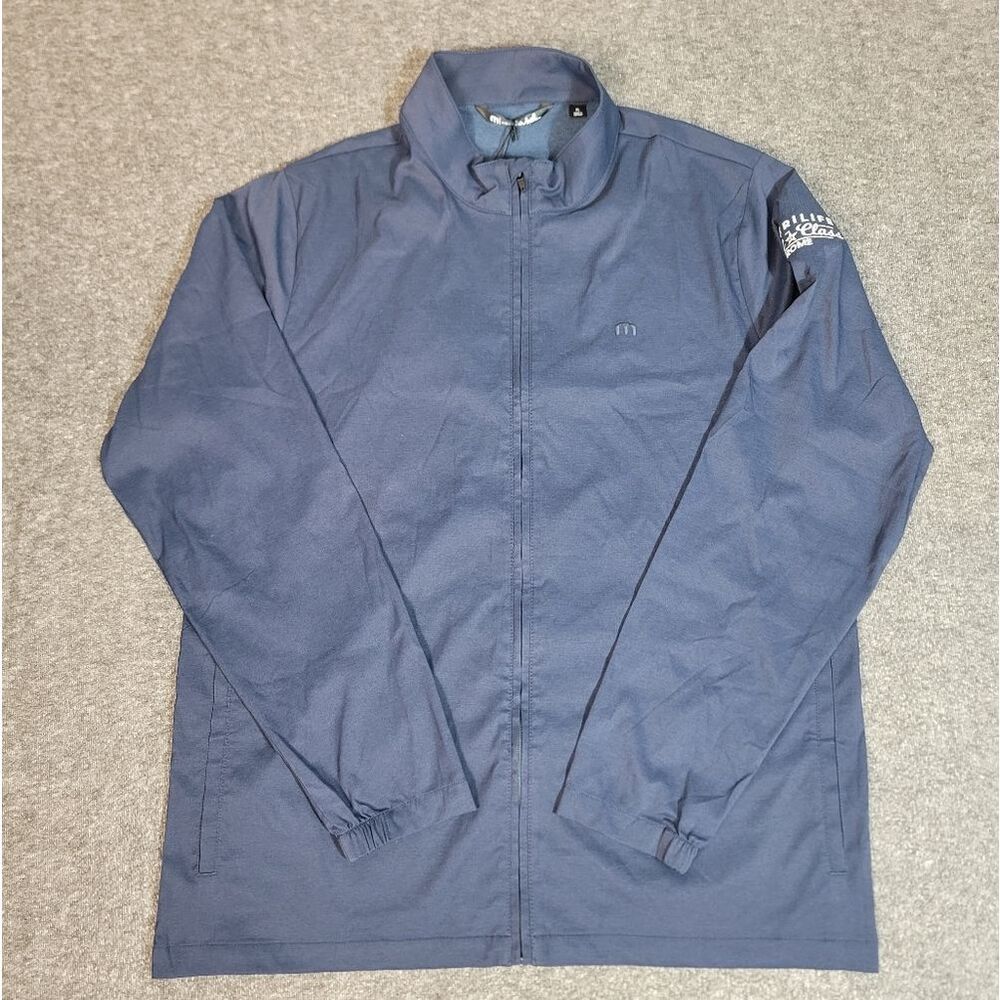 Travis Mathew Surfside Full Zip Jacket XL Vintage Indigo Stretch Golf TM1MU42
